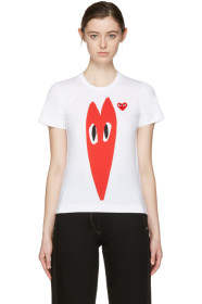 Comme des Garçons Play - White Hearts T-Shirt