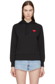 Comme des Garçons Play - 黑色心形贴布连帽衫