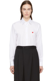 Comme des Garçons Play - Chemise blanche Men's Fit Tiny Heart Patch