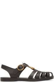 Gucci - Black Glossy Rubber Sandals