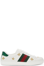 Gucci - White Bee & Star New Ace Sneakers