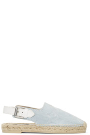 Stella McCartney - Blue Denim Stars Slingback Espadrilles
