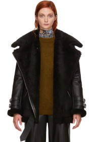 Acne Studios - Black Leather & Shearling Vélocité Jacket