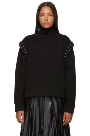 Moncler Genius - 6 Moncler Noir Kei Ninomiya ブラック レースアップ スウェットシャツ