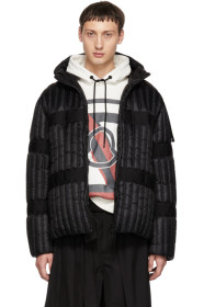 Moncler Genius - 5 Moncler Craig Green Black Down Halibut Hooded Jacket