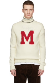 Moncler Genius - Col graphique blanc Maglione