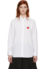 Comme des Garçons Play - Chemise blanche Men's Fit Heart Patch