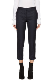 Thom Browne - Navy Wool Low-Rise Skinny Trousers
