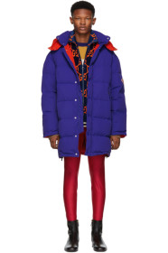 Gucci - Blue Blueprint Caban Down Jacket