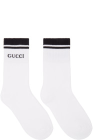 Gucci - 白色徽标袜