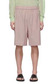 Tibi - SSENSE Exclusive Pink Wool Shorts