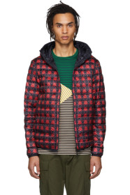 Moncler - 海军蓝 & 红色 Oise 羽绒双面夹克