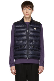 Moncler - Veste en duvet bleu marine Gui