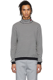 Moncler - 白色 & 黑色 Maglia 高领衫