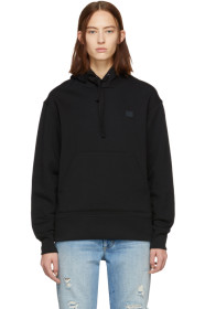 Acne Studios - Pull à capuche noir Ferris Face