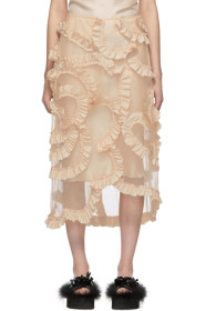 Moncler Genius - 4 Moncler Simone Rocha Beige Floral Skirt