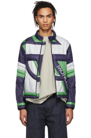 Moncler Genius - 5 Moncler Craig Green 海军蓝 & 绿色 Traction 羽绒夹克