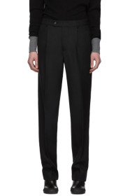 Random Identities - Black Pleated No Fashion Trousers