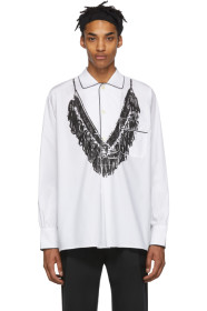 Random Identities - White Knit Graphic Shirt