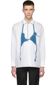 Random Identities - White & Blue PJ Bra Shirt