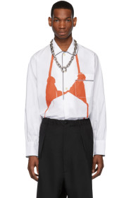 Random Identities - White & Orange PJ Bra Shirt