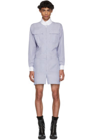 Random Identities - Blue Striped Romper Shirt