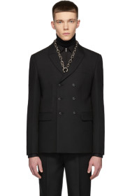 Random Identities - Black Double-Breasted Blazer