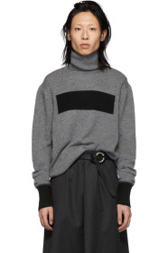 Random Identities - Grey & Black Anti Logo Turtleneck