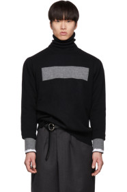 Random Identities - Black & Grey Anti Logo Turtleneck
