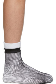 Random Identities - White & Black Fishnet Socks