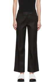 Marina Moscone - Black Silk Cropped Trousers
