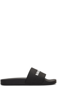 Balenciaga - Sandales à logo noires
