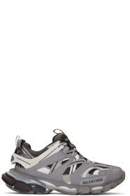 Balenciaga - Grey & White Track Sneakers