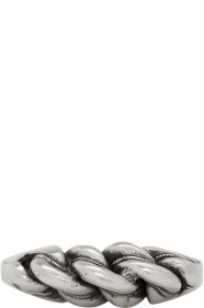 Saint Laurent - シルバー Torsade リング