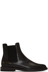 Common Projects - Bottes chelsea en cuir noires