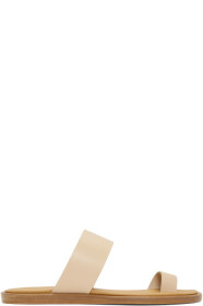 Common Projects - Sandales en cuir beiges Minimalist