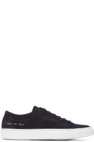 Common Projects - Baskets en suède noires Original Achilles Low
