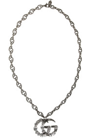 Gucci - Collier argenté Crystal GG