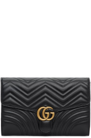 Gucci - Black Medium GG Marmont 2.0 Clutch