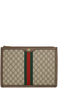 Gucci - Brown GG Supreme Ophidia Portfolio