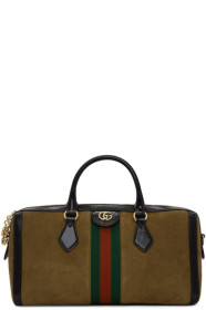 Gucci - Sac en suède brun Medium Ophidia