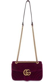 Gucci - Purple Small Velvet GG Marmont 2.0 Bag