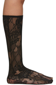 Gucci - Chaussettes noires Blossom GG