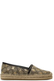 Gucci - Beige GG Supreme Bee Espadrilles