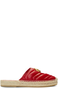 Gucci - Red Charlotte Slip-On Espadrilles
