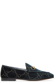 Gucci - Blue Velvet GG New Jordaan Loafers