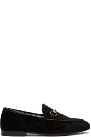 Gucci - Black Velvet Jordaan Loafers