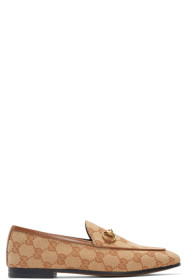 Gucci - Beige GG Jordaan Loafers
