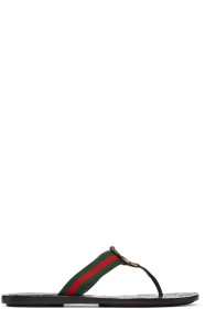 Gucci - Sandales noires GG