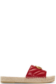 Gucci - Red Charlotte Espadrille Sandals